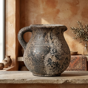 Gravoso Pichet Vase Rustique en Céramique, Carafe Artisanale en Terre Cuite, Récipient Décoratif, Vente en Gros - Product Image 5