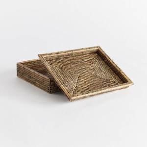 กล่องกระดาษและมีเดียสำหรับตกแต่งทำจากหวายแฮนด์เมด - Product Image 2