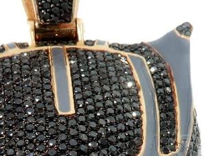 Pendentif Panthère Noire en Argent de Haute Qualité Style Hip Hop avec Diamants Brillants, Bijoux Unisexe Certifiés, Cadeaux - Product Image 3