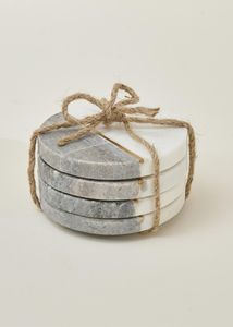 Decorative <b>Marble</b> <b>Coasters</b> Set With Metal Holder For Organized Storage Stylish Display And Easy Access On Tables - Product Image 5