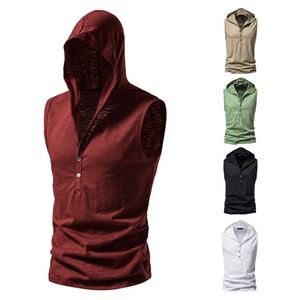 Chaleco de Punto sin Mangas para Hombre, Otoño, Color Sólido, Cierre de Botones, Corte Ajustado, Informal, Tejido Transpirable, Antipilling - Product Image 1