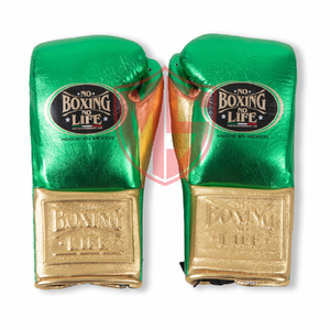 Guantes de Boxeo de Cuero para Entrenamiento Profesional, con Cordones, Absorbentes de Humedad, Aislantes Térmicos, Antideslizantes, Color Verde/Dorado, Unisex, para Exteriores - Product Image 6