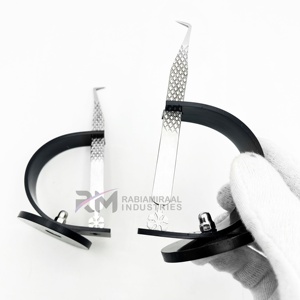 ชุดแหนบต่อขนตา RMI รุ่นใหม่ สีเงินด้าน สแตนเลสสตีล คุณภาพสูง ด้ามจับเพชร พร้อมโลโก้  ใช้งานได้ยาวนาน - Product Image 6