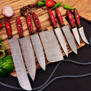 Damascus Steel Chef <b>Knife</b> Set Multi Piece <b>Kitchen</b> Cooking Tool Collection for Home Chefs Restaurants Catering Services - Product Image 6