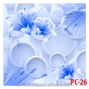 Panneaux de plafond pour décoration intérieure de salle de bain, dalles acoustiques artistiques en plastique, plafonds en PVC, film brillant en PVC vierge - Product Image 1