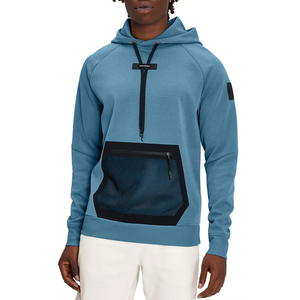 Sudadera con Capucha Azul para Hombre, Manga Raglán, Holgada, Transpirable, con Bolsillo de Malla, Estilo Casual para Otoño, BRG Sudaderas con Capucha para Hombre - Product Image 2