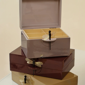 Caja de Joyería Lacada al por Mayor, Caja de Empaque de Joyería Personalizada, Servicio OEM ODM, Caja de Almacenamiento de Joyería de Lujo - Product Image 4