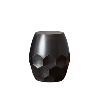 Ensemble de 2 tabourets de rangement de style farmhouse, table d'appoint en métal galvanisé avec couvercle rond en bois massif pour salon - Product Image 2