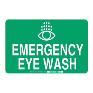 Panneau de signalisation au sol Brady haute visibilité et durable pour station de lavage oculaire d'urgence en laboratoire - Product Image 2