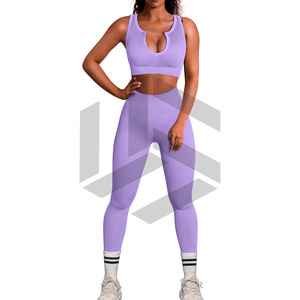 Conjunto de Yoga de Cintura Alta para Mujer: Sujetador Deportivo y Leggings para Fitness, Conjuntos de Yoga para Entrenamiento, Pantalones de Yoga de Cintura Alta con Efecto Push-Up - Product Image 1