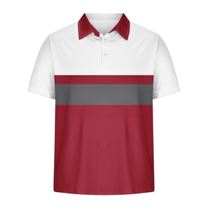 T-shirt décontracté d'été à manches courtes et col boutonné pour homme, en polyester/coton respirant, fabriqué au Bangladesh. - Product Image 1