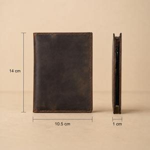 B2B Wholesale Genuine Leather Fashion Passport Holder Travel <b>Wallet</b> Daily Use Custom Logo <b>RFID</b> <b>Blocking</b> PTH-0101 - Product Image 3