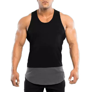 Camiseta sin mangas informal para hombre, de algodón, para gimnasio, fitness, con diseño acanalado, personalizada, para correr, atlética, transpirable, de secado rápido, ropa deportiva - Product Image 1