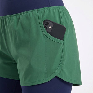 Shorts de Alto Rendimiento con Leggings, Tela de Primera Calidad, Tacto Suave, Estilo Urbano, Cintura Elástica, Leggings de Yoga para Mujer - Product Image 6