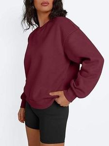 เสื้อสเวตเชิ้ตแขนยาวคอวีสีเทาแต่งลายทางแบบดรอปโชว์เดอร์สำหรับผู้หญิง ผลิตตามแบบ OEM เหมาะสำหรับชุดฤดูใบไม้ร่วง - Product Image 5