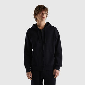 Sweat-shirt à capuche zippé épais et chaud pour homme, coupe ample et décontractée, style oversize, personnalisable avec logo, vente en gros - Product Image 1