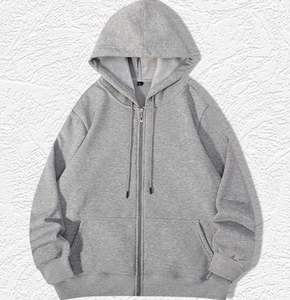 Sudadera con Capucha Personalizada con Logotipo, de Poliéster y Algodón, con Cierre, Color Sólido, para Otoño, Ropa de Trabajo Deportiva, Unisex, Corte Regular - Product Image 4