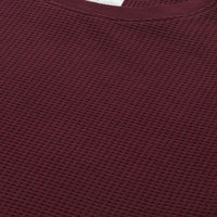 T-shirt décontracté tendance en tissu gaufré, coupe moderne, pour usage quotidien, de haute qualité, doux, élégant et minimaliste