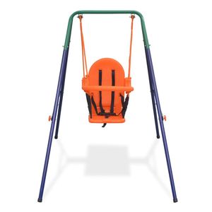 Columpio Resistente para Niños Pequeños en Azul, Verde y Naranja, de Acero y Plástico, Tamaño Estándar - Product Image 2