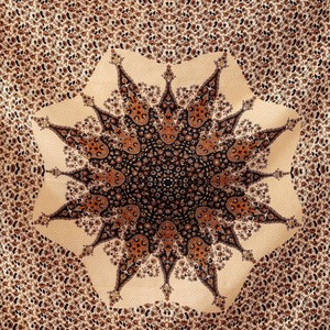 Tapiz Bohemio Mandala de Artesanía Tradicional |   Tapiz Indio Psicodélico Hippie con Diseño Floral Geométrico 84x90 Pulgadas - Product Image 6