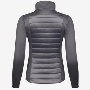 OEM personalizado bordado hombres/mujeres chaquetas de montar a caballo Abrigos Chaqueta alta Puffer para las mujeres Cremallera Cuello alto Color gris - Product Image 3