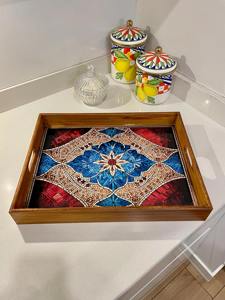 ถาดไม้พิมพ์ลายสำหรับจัดระเบียบเคาน์เตอร์ครัว ถาดไม้พิมพ์ลายสำหรับเก็บเครื่องเทศและน้ำมัน ขายส่งถาดเสิร์ฟ - Product Image 2