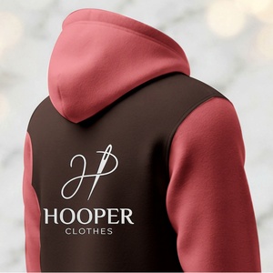 Hooper Clothes Sweat à capuche marron-rose pour homme, manches régulières, polaire, polyester/coton, respirant, séchage rapide, streetwear - Product Image 5