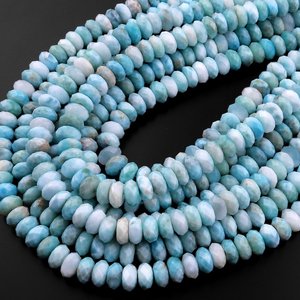 ลูกปัดลาริมาร์สีน้ำเงินธรรมชาติทรงเหลี่ยม ลูกปัดพลอยแท้สำหรับทำเครื่องประดับ DIY ขายส่ง - Product Image 3