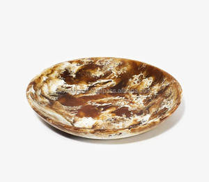 Bol de service bas de luxe en résine polie, style restaurant, écologique, pour aliments, desserts, salades, riz, plat - Product Image 3