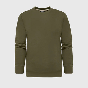 เสื้อสเวตเชิ้ตคอกลมสีดำสำหรับผู้ชาย ทรงปกติ ผ้าเฟรนช์เทอร์รี่เนื้อหนา พรีเมียม ผ้าฝ้ายหวี 100% คุณภาพสูง คอกลมเรียบ - Product Image 6