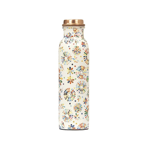 Bouteille d'eau en cuivre poli miroir de haute qualité, écologique, personnalisable, design moderne, isotherme chaud/froid, cadeau d'entreprise - Product Image 6