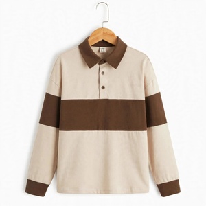 Polo de Manga Larga para Hombre, Marca Personalizada, Diseño Casual con Bloques de Color, Cuello Camisero, Algodón Transpirable, de BD - Product Image 5