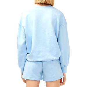 Conjunto Deportivo de Dos Piezas para Mujer, Top Corto y Pantalones Cortos, Cintura Alta, Ecológico, 100% Algodón, Ropa Deportiva Informal de Verano - Product Image 5