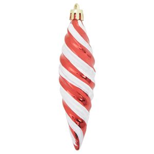 40 pièces de boules de Noël en spirale, ornements d'arbre en plastique rouge en forme de spirale - Product Image 4