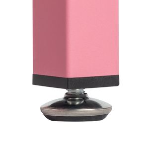Table de manucure rose en MDF avec 2 tiroirs, porte de placard et étagère de rangement - Bureau à ongles pliable - Product Image 6