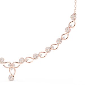 Collier en argent 925 plaqué rhodium avec moissanite pour femme, chaîne tennis, maillons goutte d'eau, classique - Product Image 3