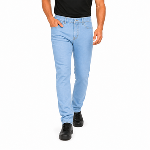 Premium Quality Stretch Denim <b>Jeans</b> <b>Men</b> Slim Fit Durable Breathable Lightweight Outdoor <b>Work</b> Trousers Fashion Plain Solid Color - Product Image 6