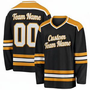 Custom Sublimated Breathable Quick Dry Ice Hockey Jersey with Name Number Logo Wholesale Team Uniform OEM 100% Polyester - Product Image 1