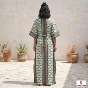 Custom Printed <b>Kaftan</b> Dress Women Loose Comfortable <b>Summer</b> Beach Wear Soft Fabric Trendy Style Bulk Supply - Product Image 2