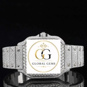 Reloj de Diamantes de Lujo Más Vendido, Completamente Cubierto de Diamantes, Perfecto para el Estilo Hip Hop, Correa de Goma, Ícono de la Moda, Disponible a Precio de Fábrica - Product Image 1