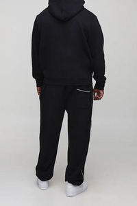 Ensemble de survêtement à capuche noir pour homme, manches longues, couleur unie, taille élastique, en coton, pour l'automne – Vente en gros - Product Image 6