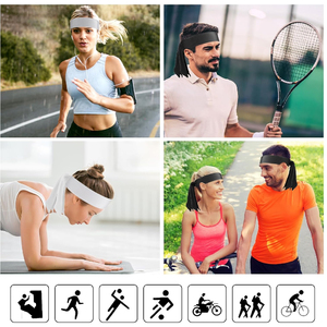 Bandeau de sport extérieur unisexe en coton fin, réglable et élastique, pour yoga et gym, idéal pour l'été - Product Image 3