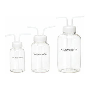 Bouteille de lavage de gaz pour PC avec bouchon en PE et joint torique en silicone pour utilisation en laboratoire à basse température - Product Image 1