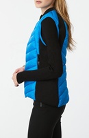 Premium femmes hiver néoprène garniture matelassé gilet imperméable Gilets broderie bouton décoration en gros mode