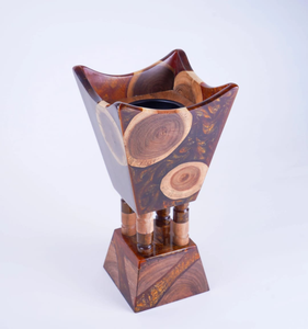 Vente en gros de brûleurs à bakhoor en bois AZ ENTERPRISES |   Porte-encens en résine arabe Oud, encens, myrrhe |   Écologique et traditionnel - Product Image 3