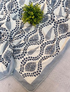 Jaipur Luxury Hand <b>Block</b> Printed Reversible Soft Cotton Single <b>Bed</b> Dohar Artisan Made Traditional Hand Crafted 100% Cotton - Product Image 2