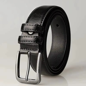 casual Genuine Cow Hide Leather <b>Belt</b> with Steel Buckle Versatile Black for Summer and Jeans Matching - Product Image 6