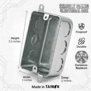 Caja de Conexiones de Acero Galvanizado, Resistente a la Corrosión y al Fuego, Duradera para Uso Eléctrico de Larga Duración - Product Image 1