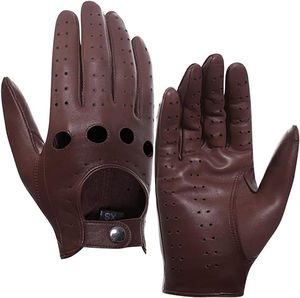 Nouveaux gants d'hiver en cuir vintage à la mode, doublure thermique en coton, pour l'extérieur et les voyages, design tactile, écologiques, livraison rapide - Product Image 4