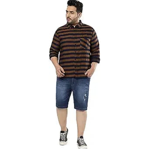 Shorts de Mezclilla Personalizables de Alta Calidad para Hombre, Estilo Casual de Verano, Vintage, Cintura Baja, Transpirables, Ecológicos, 100% Algodón, Tallas Grandes - Product Image 3